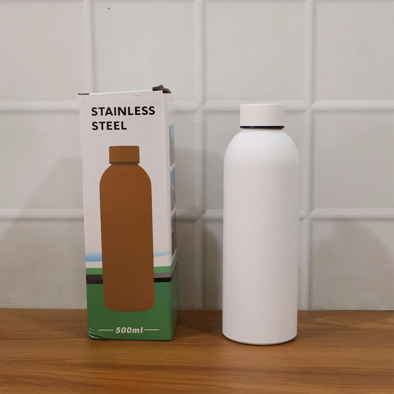 Customize Stainless Steel Double Wall Vacuum-Insulated Drink Water (White / 500 ML Approx) - Image 9