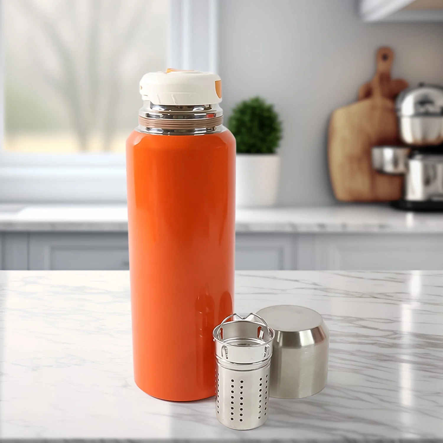 Customize Stainless Steel Insulated Vacuum Flask Bottle (600ml) Approx - Image 3