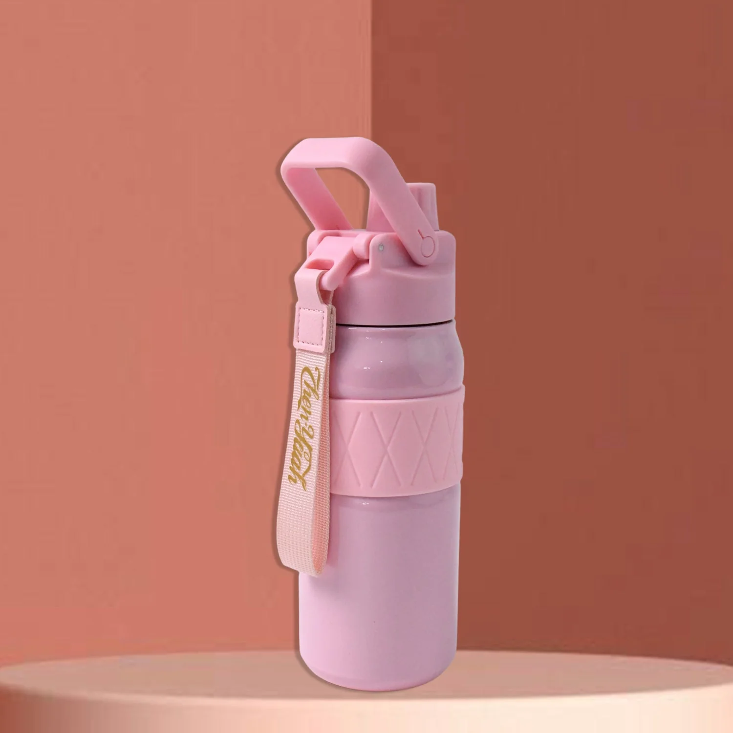 Customize Stainless Steel Vacuum Insulated Water Bottle WIth Straw (550ml) - Image 2