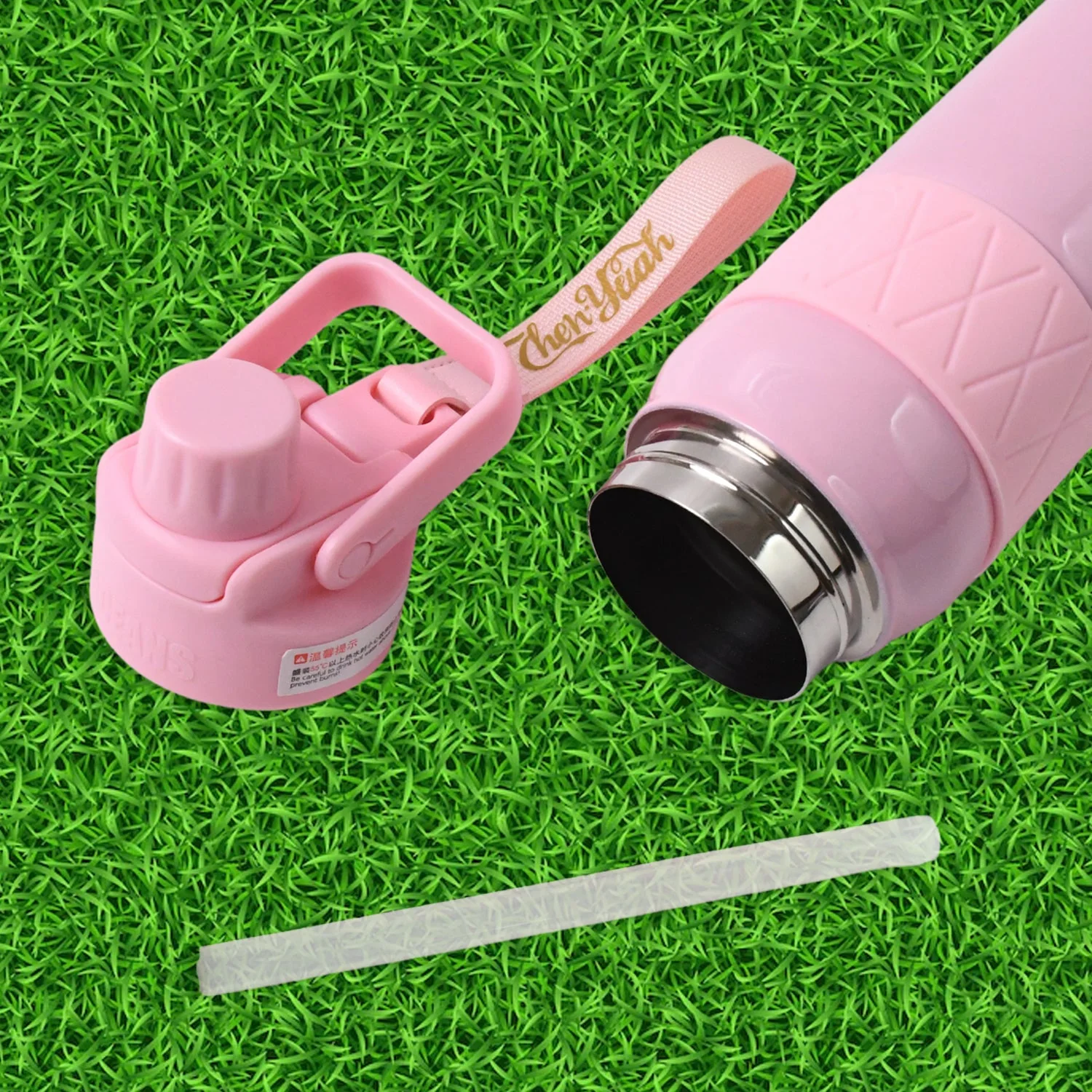 Customize Stainless Steel Vacuum Insulated Water Bottle WIth Straw (550ml) - Image 3