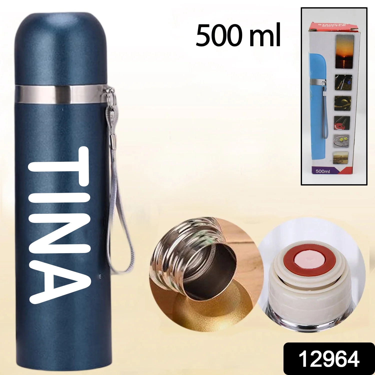 Custom Stainless Steel Thermal Mug / Vacuum Flask Water Bottle (500 ML / Mix Color) - Image 7