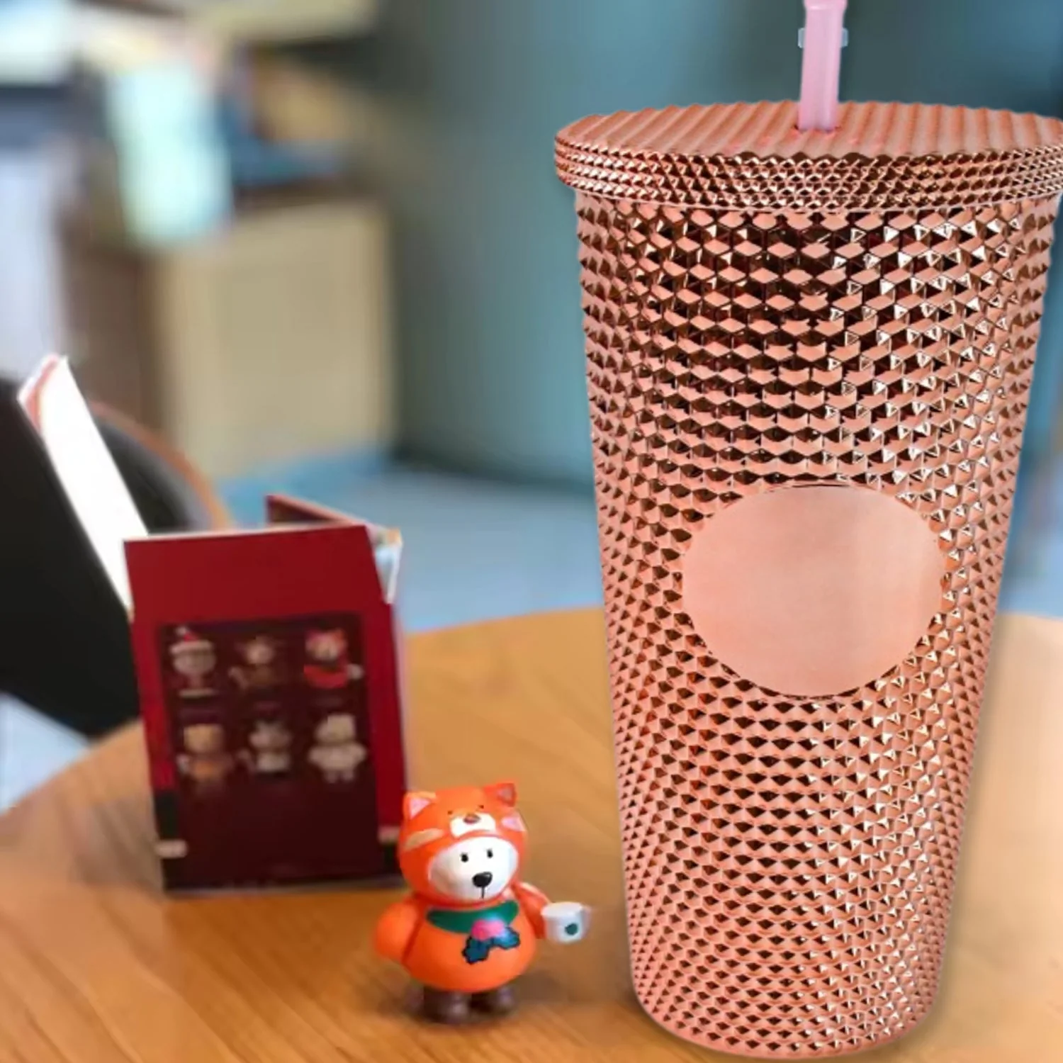Customize Studded Cup Tumbler Straw Lid - Plastic Double Walled Cold Cup iced Coffee - Image 7