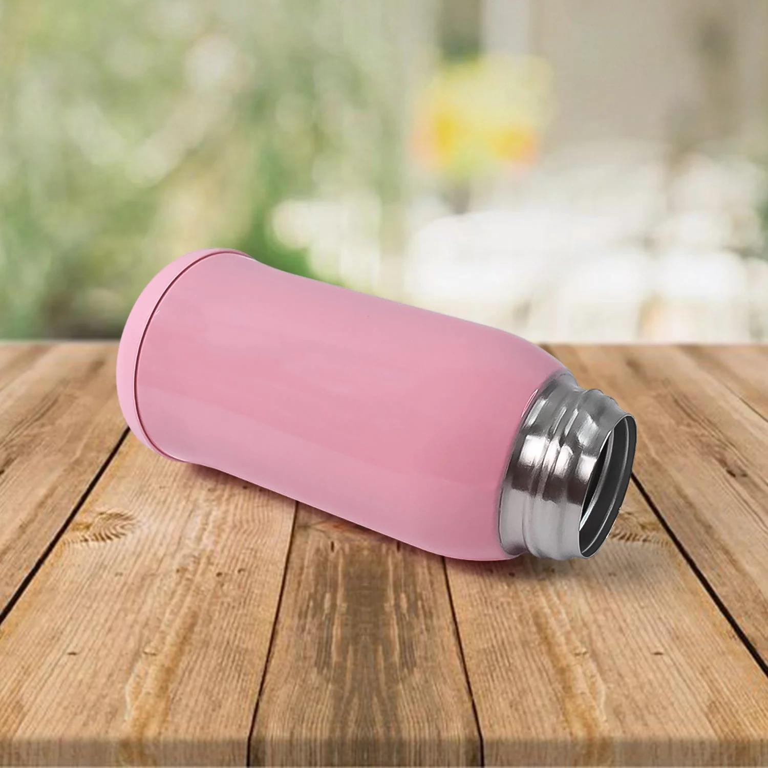 Customize Thermos steel Double Wall Vacuum Bottle With Cover & Strap 600ml Approx - Image 4