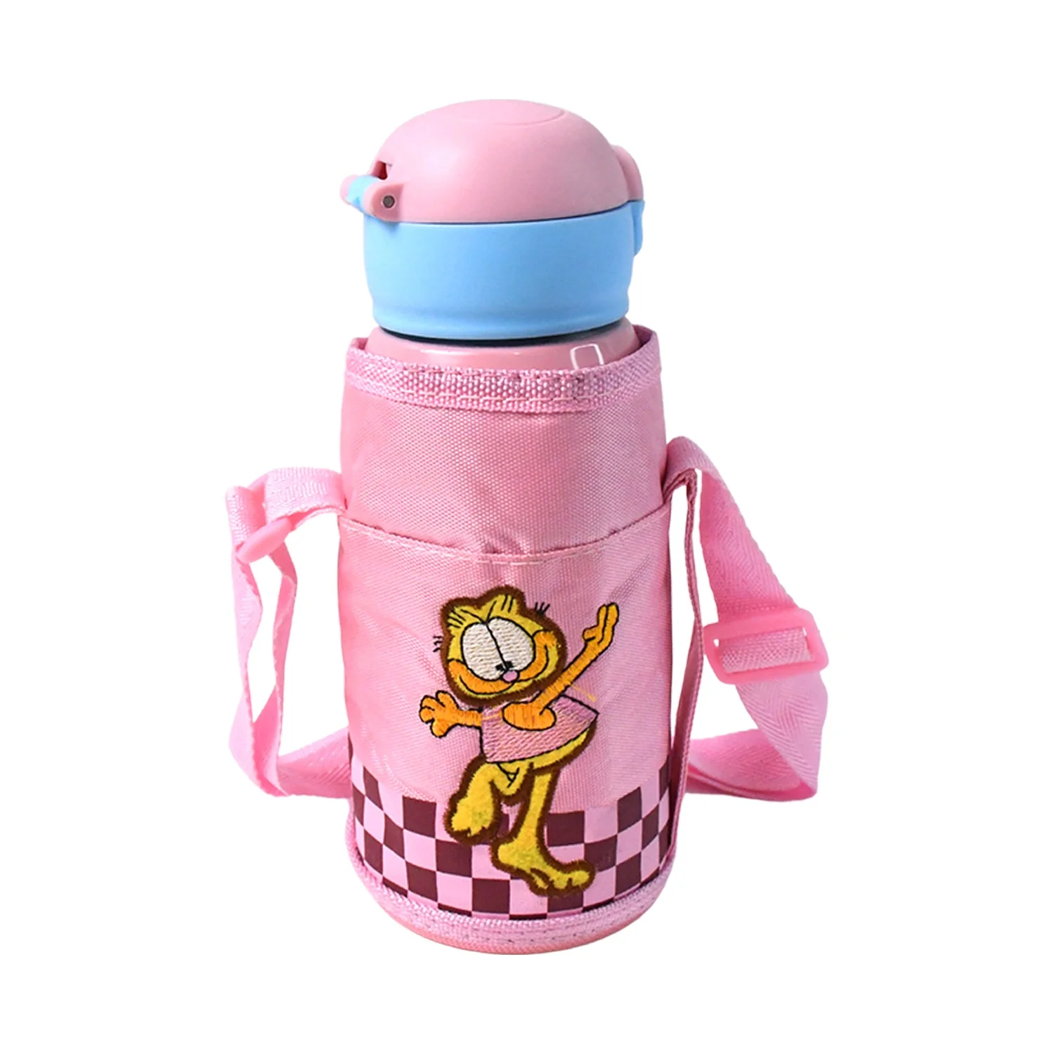Customize Thermos steel Double Wall Vacuum Bottle With Cover & Strap 600ml Approx - Image 5
