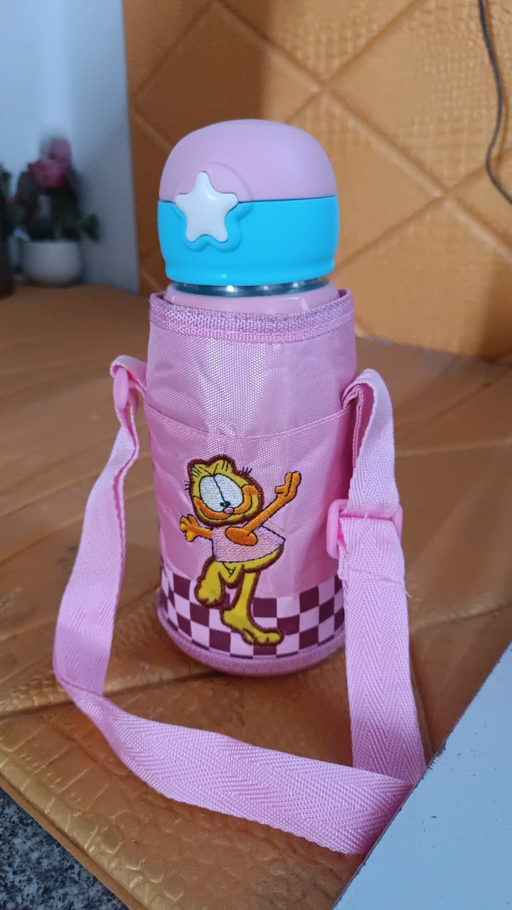 Customize Thermos steel Double Wall Vacuum Bottle With Cover & Strap 600ml Approx - Image 7