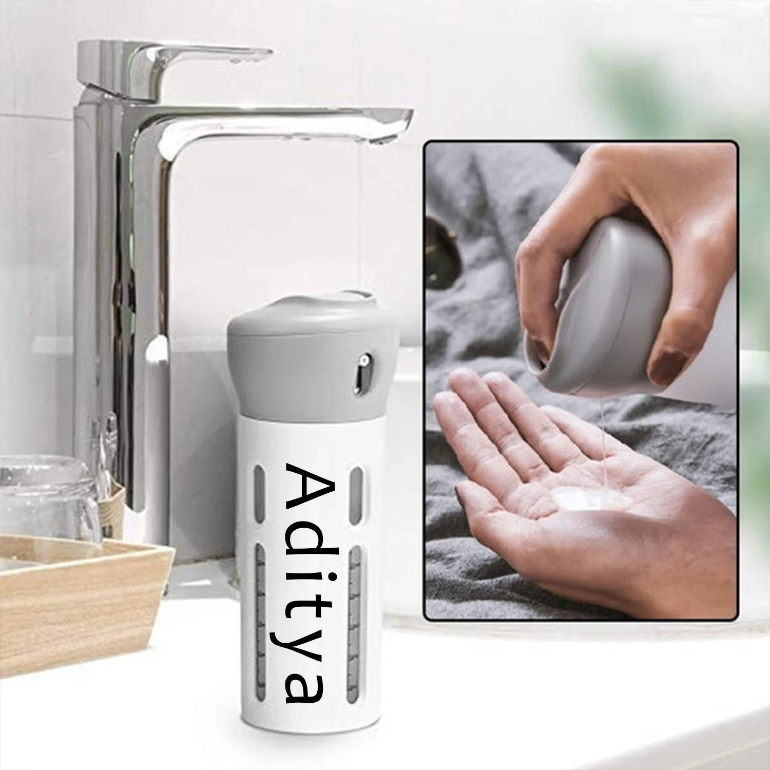 Customize 4 in 1 Travel Dispenser Bottle Set Refillable Cosmetic Containers Set - Image 2