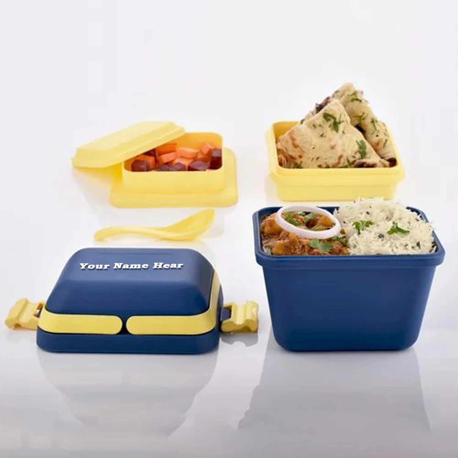 Customized Airtight Lunch Box with Handle & Push Lock Personalized Luncgh box - Image 2