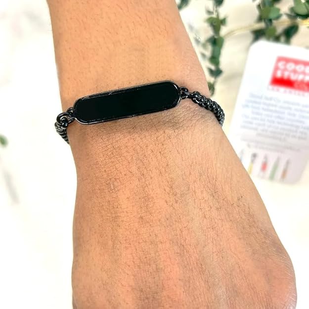 Black Customize Bracelet, Gift Bracelet (1 Pc) - Image 4