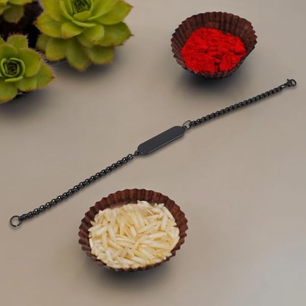 Black Customize Bracelet, Gift Bracelet (1 Pc) - Image 5