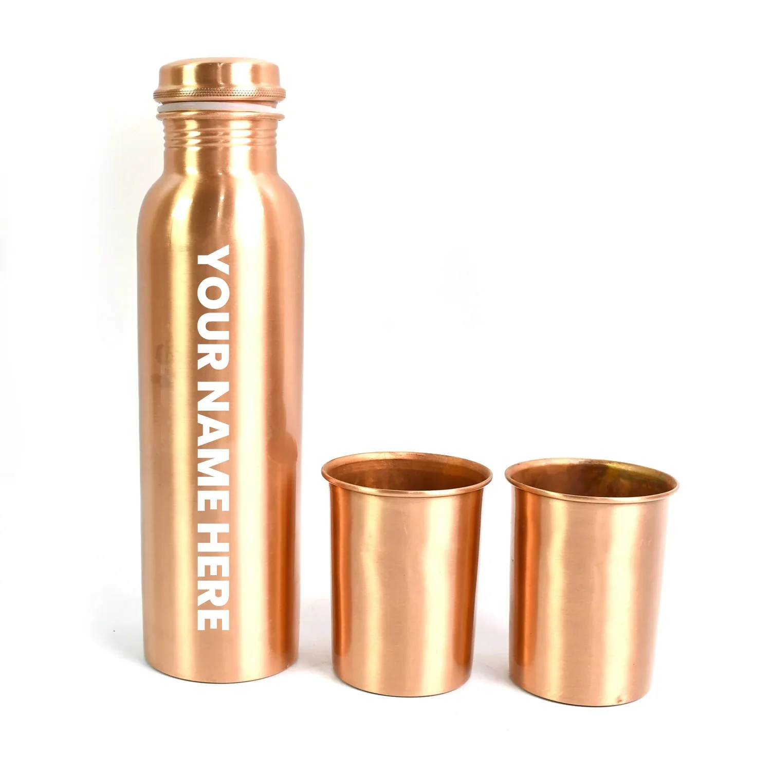 Customized Copper Water Bottle 2 Glasses with Gift Box (3 Pcs Set) - Image 3