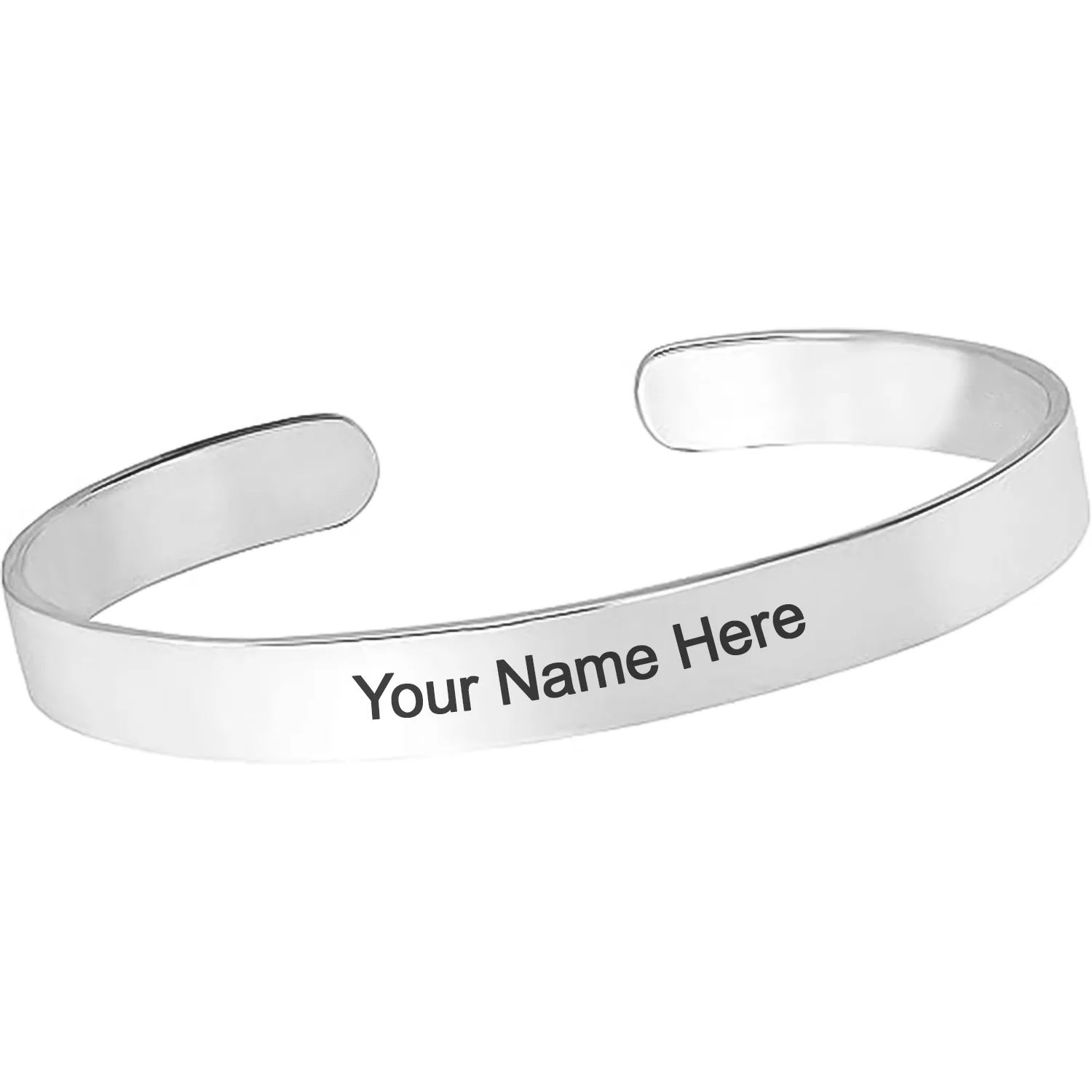 Customized / Personalized Stylish Kada Bracelet (1 Pc / Silver) - Image 5