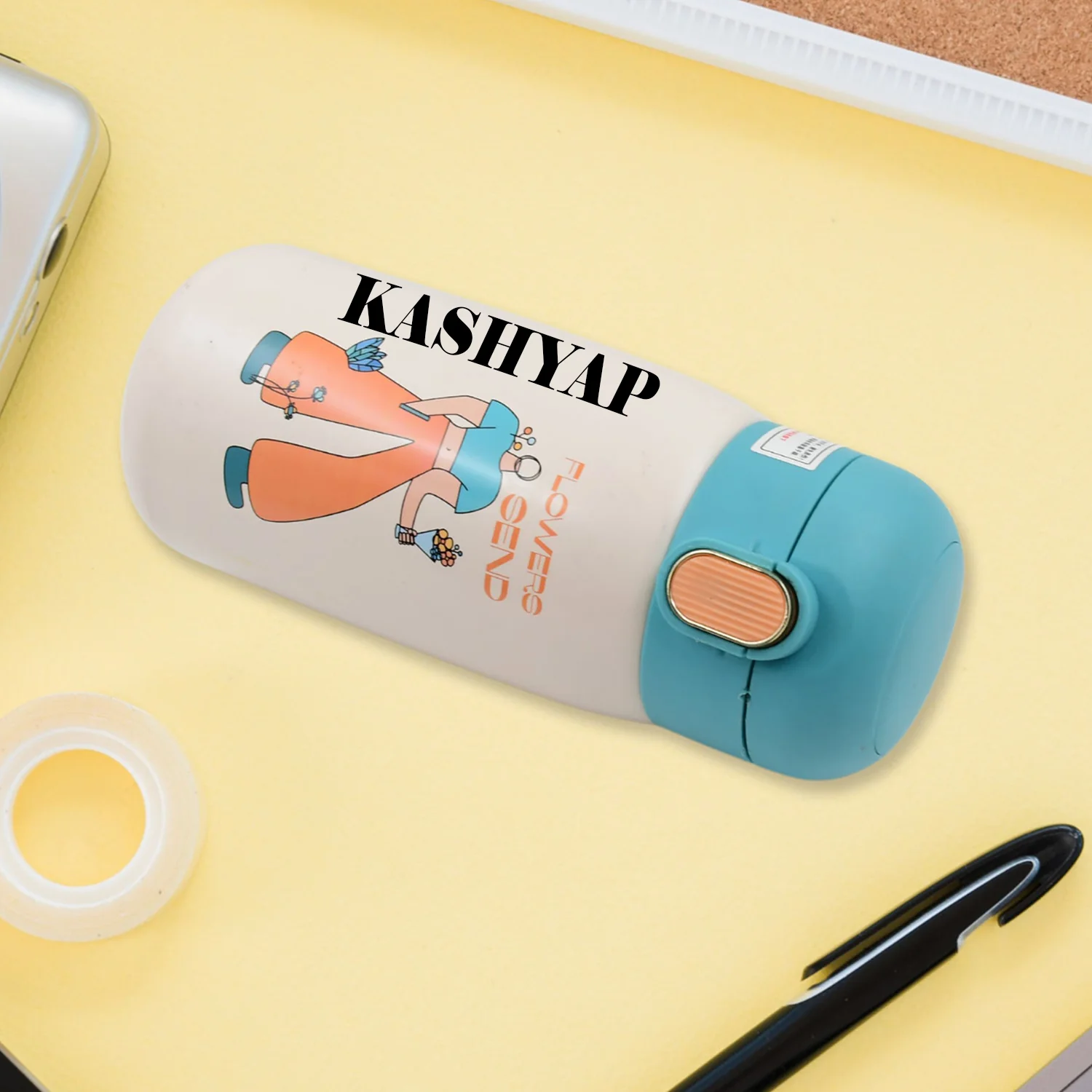 Customize Insulated Stainless Steel Bottle With Rubber Grip (420 ML) - Image 3