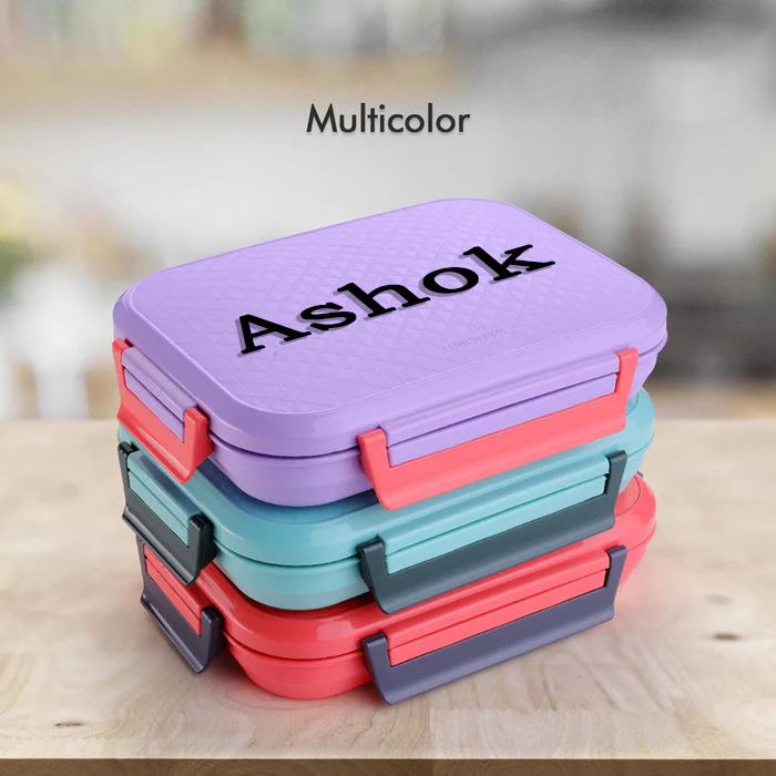 Customized Break Time Lunch Box Steel Plate Multi Compartment Lunch Box Carry To All Type lunch In Lunch Box & Premium Quality Lunch Box ideal For Office , School Kids & Travelling Ideal - Image 2