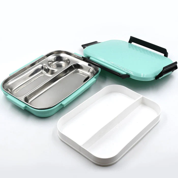 Customized Break Time Lunch Box Steel Plate Multi Compartment Lunch Box Carry To All Type lunch In Lunch Box & Premium Quality Lunch Box ideal For Office , School Kids & Travelling Ideal - Image 3