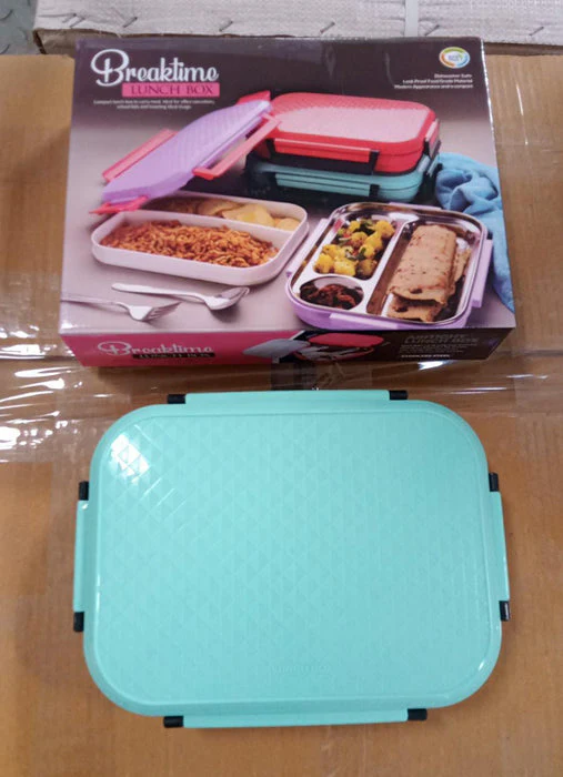 Customized Break Time Lunch Box Steel Plate Multi Compartment Lunch Box Carry To All Type lunch In Lunch Box & Premium Quality Lunch Box ideal For Office , School Kids & Travelling Ideal - Image 4