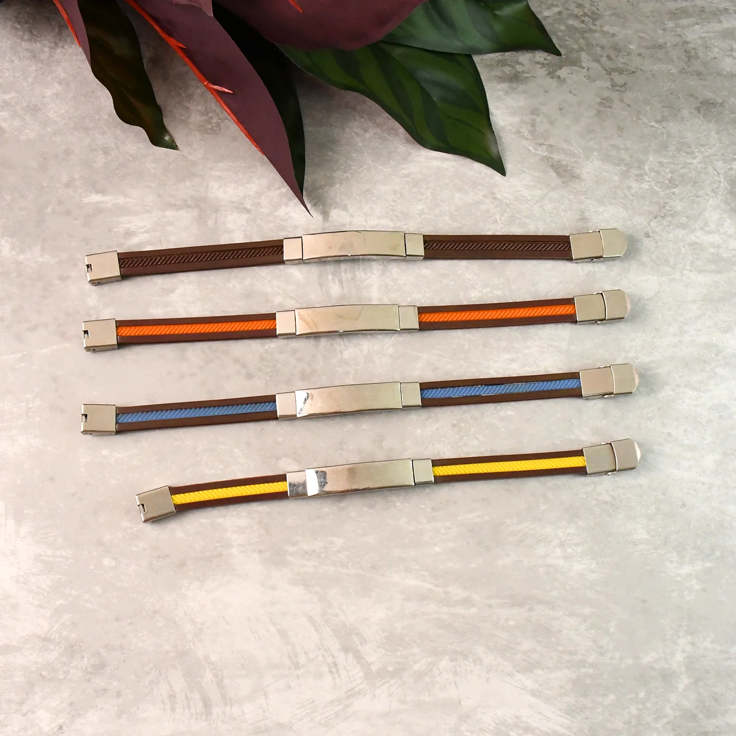 Customized Multicolor Plastic & Stainless Steel Bracelet (Mix Color / 1 Pc) - Image 6