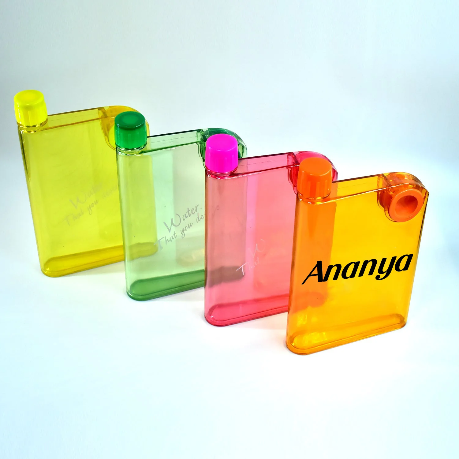 Customize Notebook Style Slim Water Bottle (380 ml, Multicolor) - Image 2