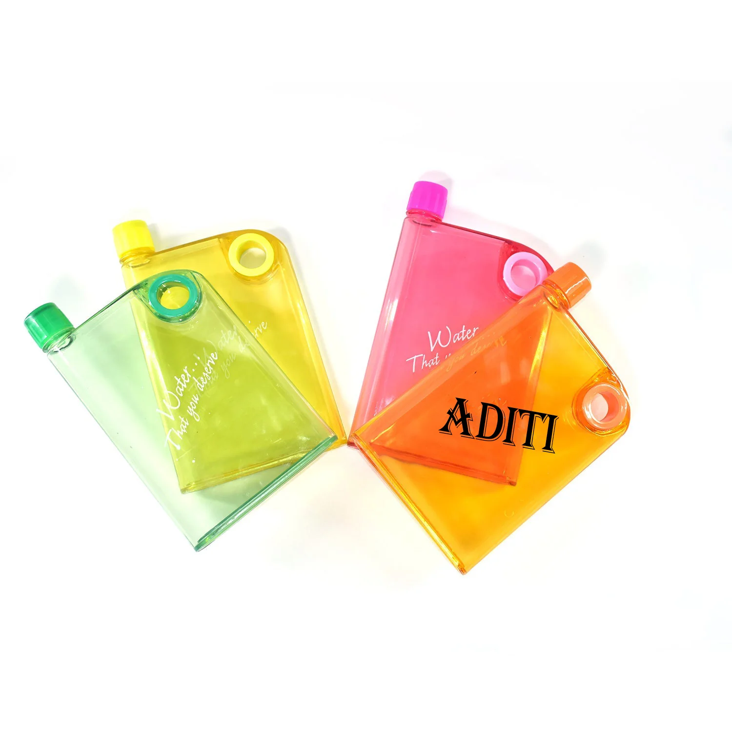 Customize Notebook Style Slim Water Bottle (380 ml, Multicolor) - Image 4