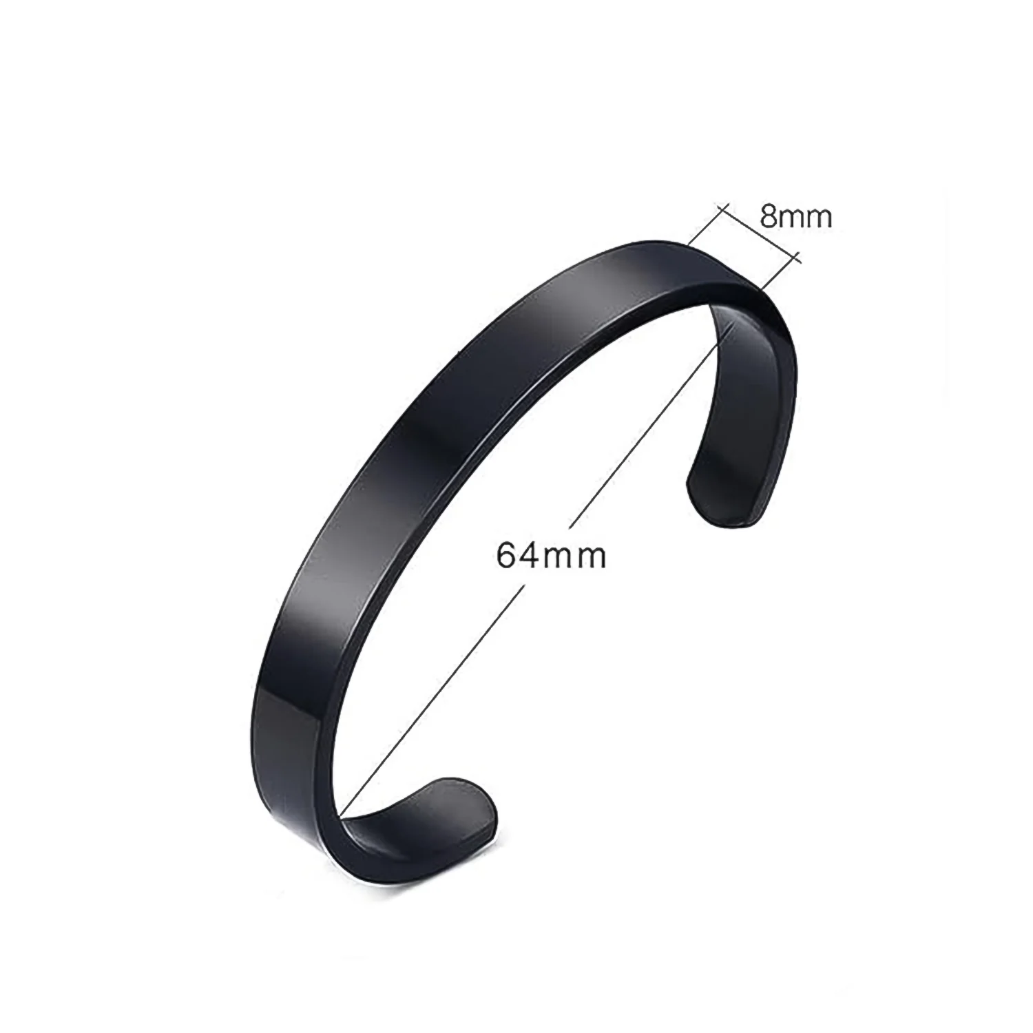 Customized / Personalized Stylish Kada Bracelet (1 Pc / Black) - Image 5