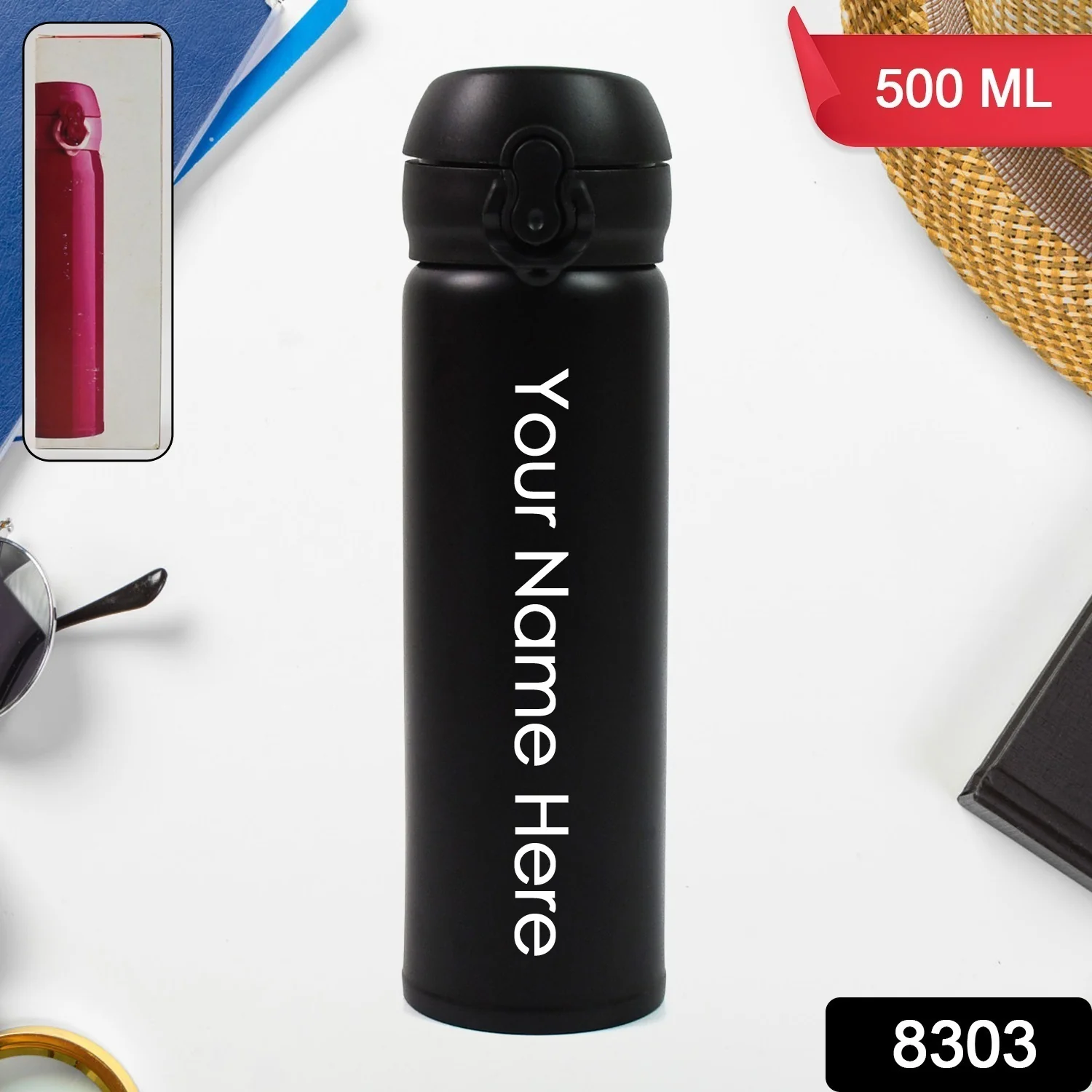 Customized / Personalized Insulated Stainless Steel Bottle (500 ML / Mix Color) - Image 2