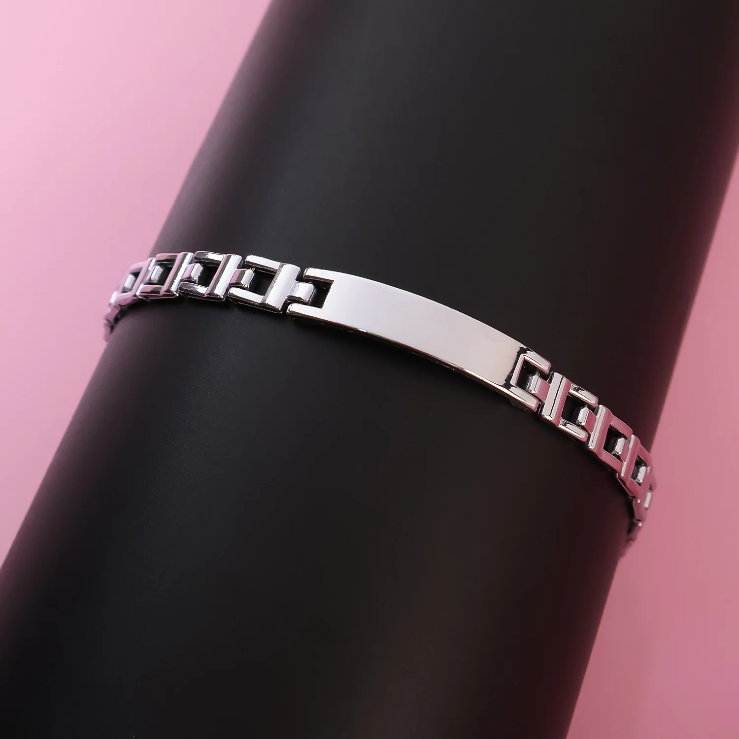 Customized Silver Link Bracelet (1 Pc) - Image 4