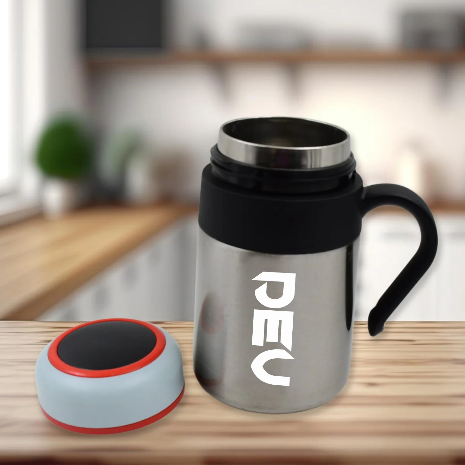 Stainless Steel Mug/Bottle Vacuum Insulated with Handle Cup Tumbler (420 ML) - Image 2