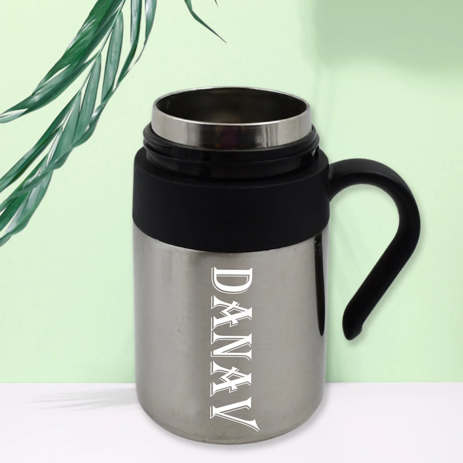 Stainless Steel Mug/Bottle Vacuum Insulated with Handle Cup Tumbler (420 ML) - Image 5