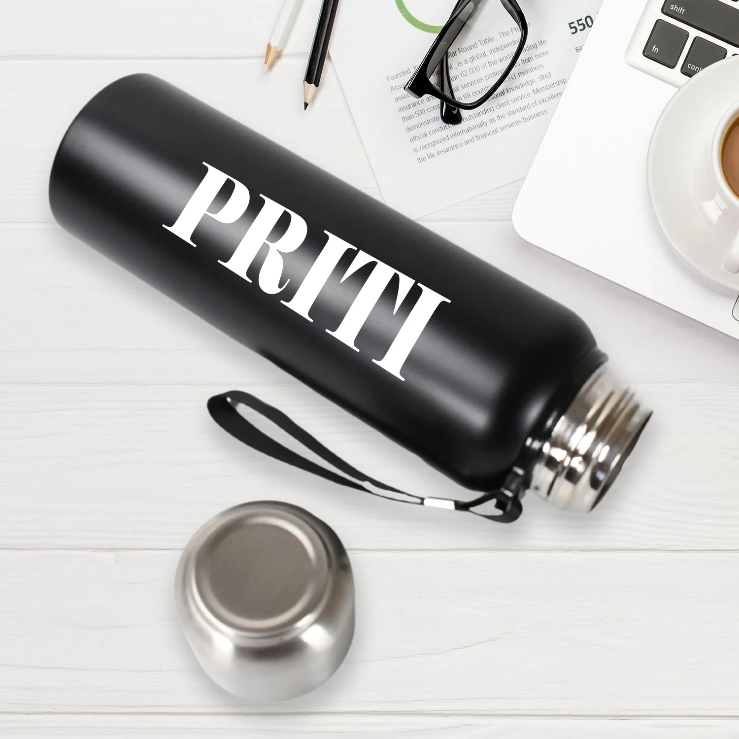 Customize Stainless Steel Water Bottle, Fridge Water Bottle, Stainless Steel Water Bottle Leak Proof, Rust Proof, Cold & Hot Thermos steel Bottle| Leak Proof | Office Bottle | Gym | Home | Kitchen | Hiking | Trekking | Travel Bottle (800ML) - Image 3