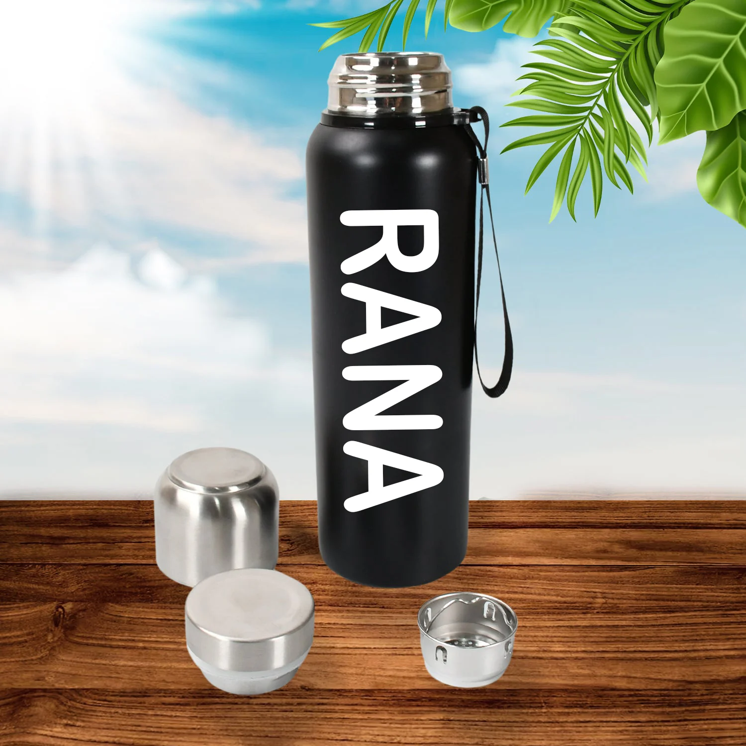 Customize Stainless Steel Water Bottle, Fridge Water Bottle, Stainless Steel Water Bottle Leak Proof, Rust Proof, Cold & Hot Thermos steel Bottle| Leak Proof | Office Bottle | Gym | Home | Kitchen | Hiking | Trekking | Travel Bottle (800ML) - Image 5
