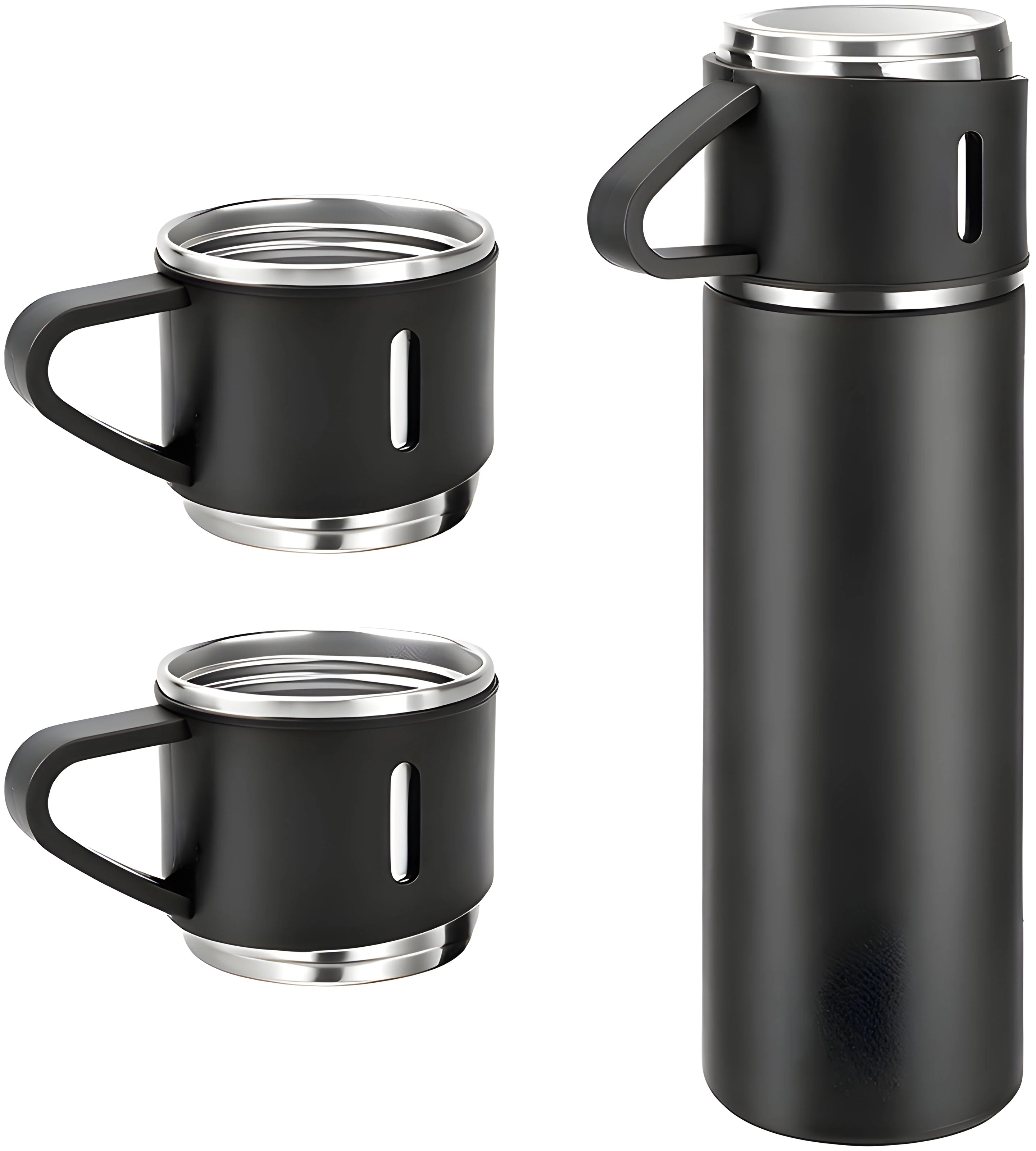 Customized Stainless Steel Vacuum Flask Set with 3 Cups – 500ML - Image 18