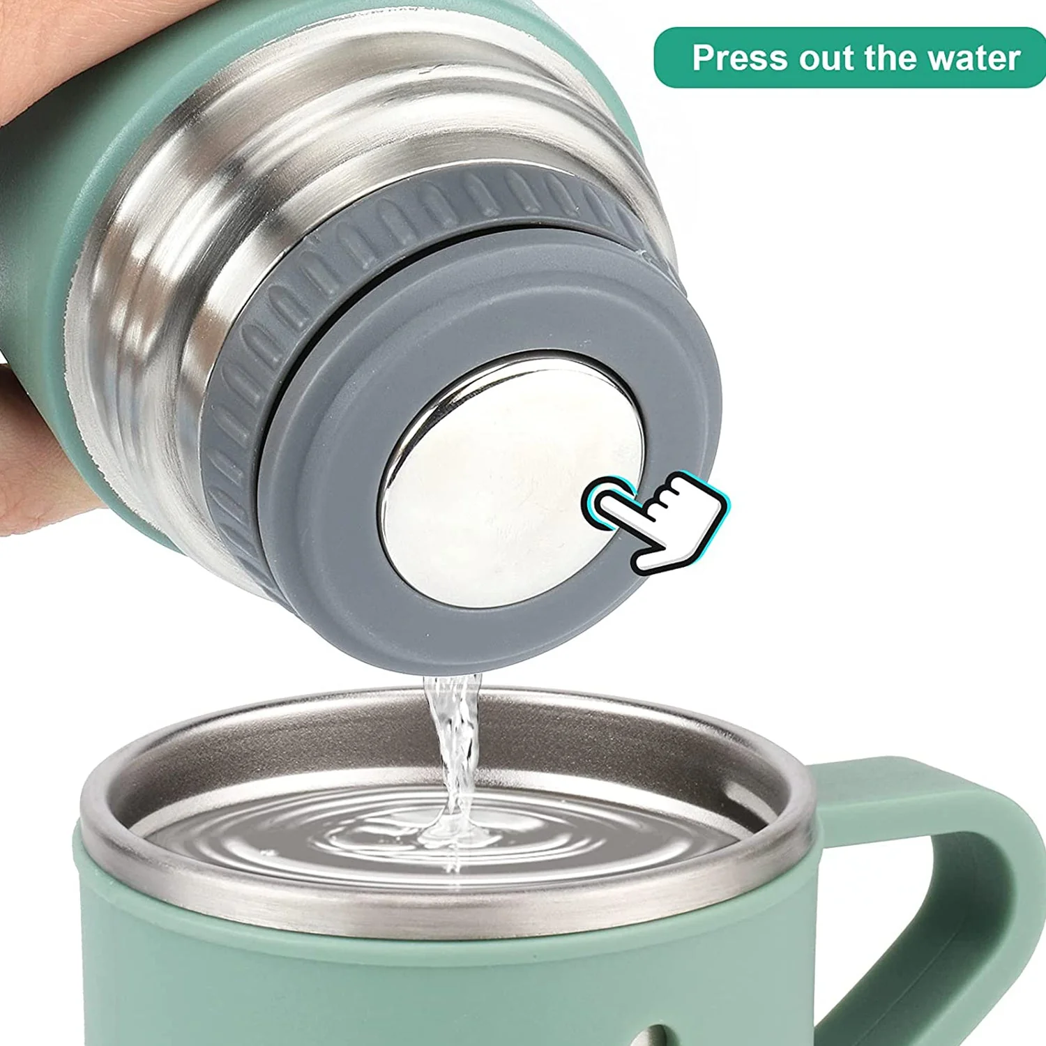 Customized Stainless Steel Vacuum Flask Set with 3 Cups – 500ML - Image 3