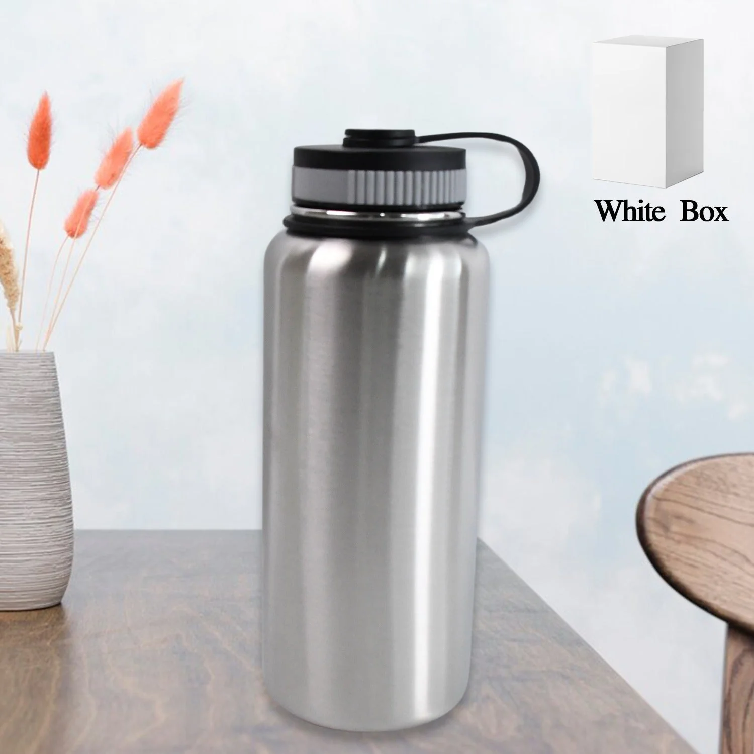 Custom Stainless Steel Double-Wall Vacuum Insulated Water Bottle (1000 ML / Mix Color) - Image 2