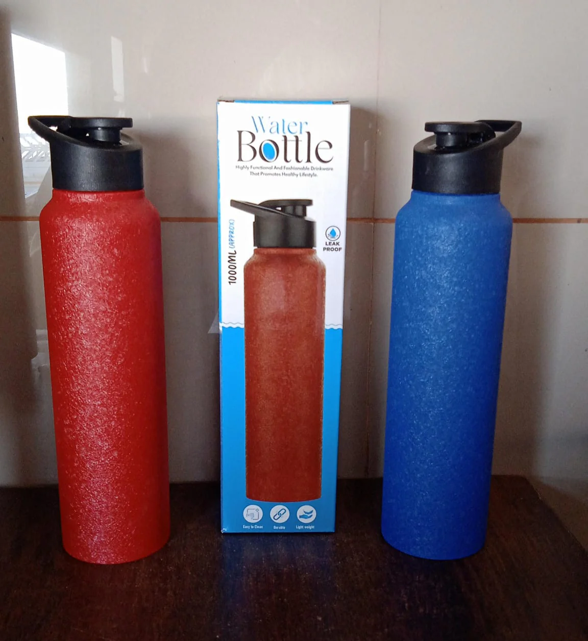 Customize Stainless Steel Water Bottle, Fridge Water (1000ML / Mix Colour / 1 Pc) - Image 7