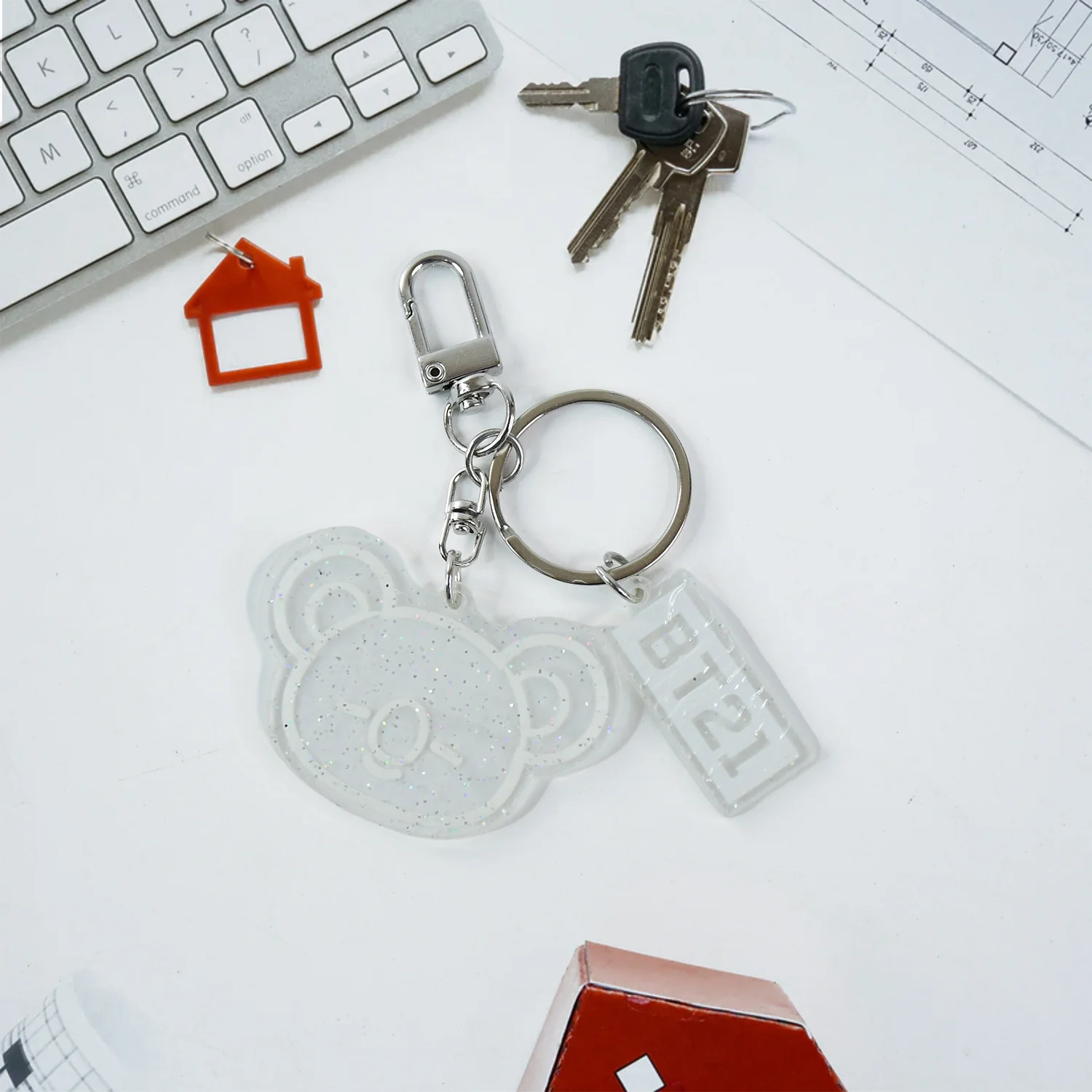 Cute Acrylic and Metal Keychains (1 Pc & mix design) - Image 7