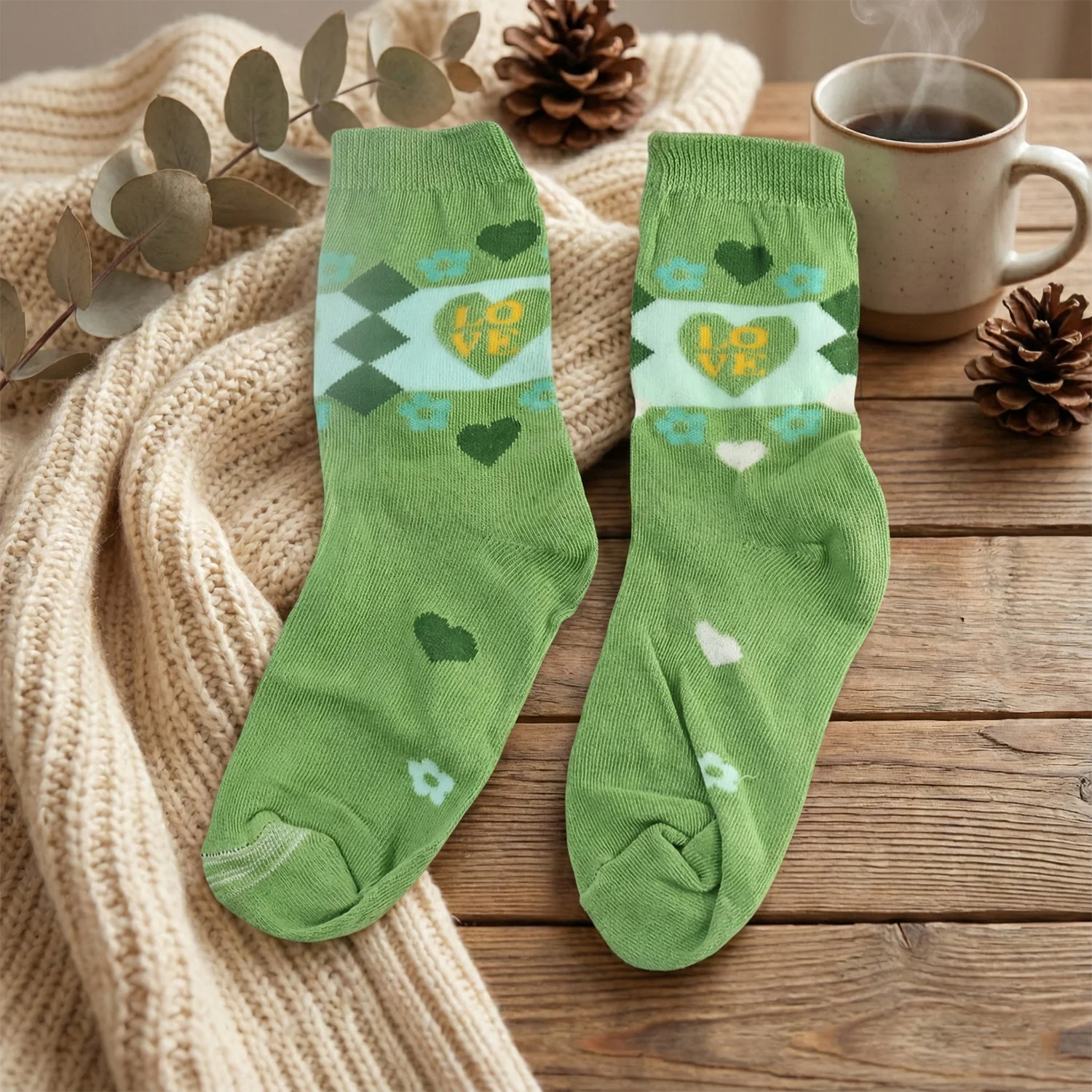 Cute and Comfortable Cotton Socks for Women (1 Set) - Image 3