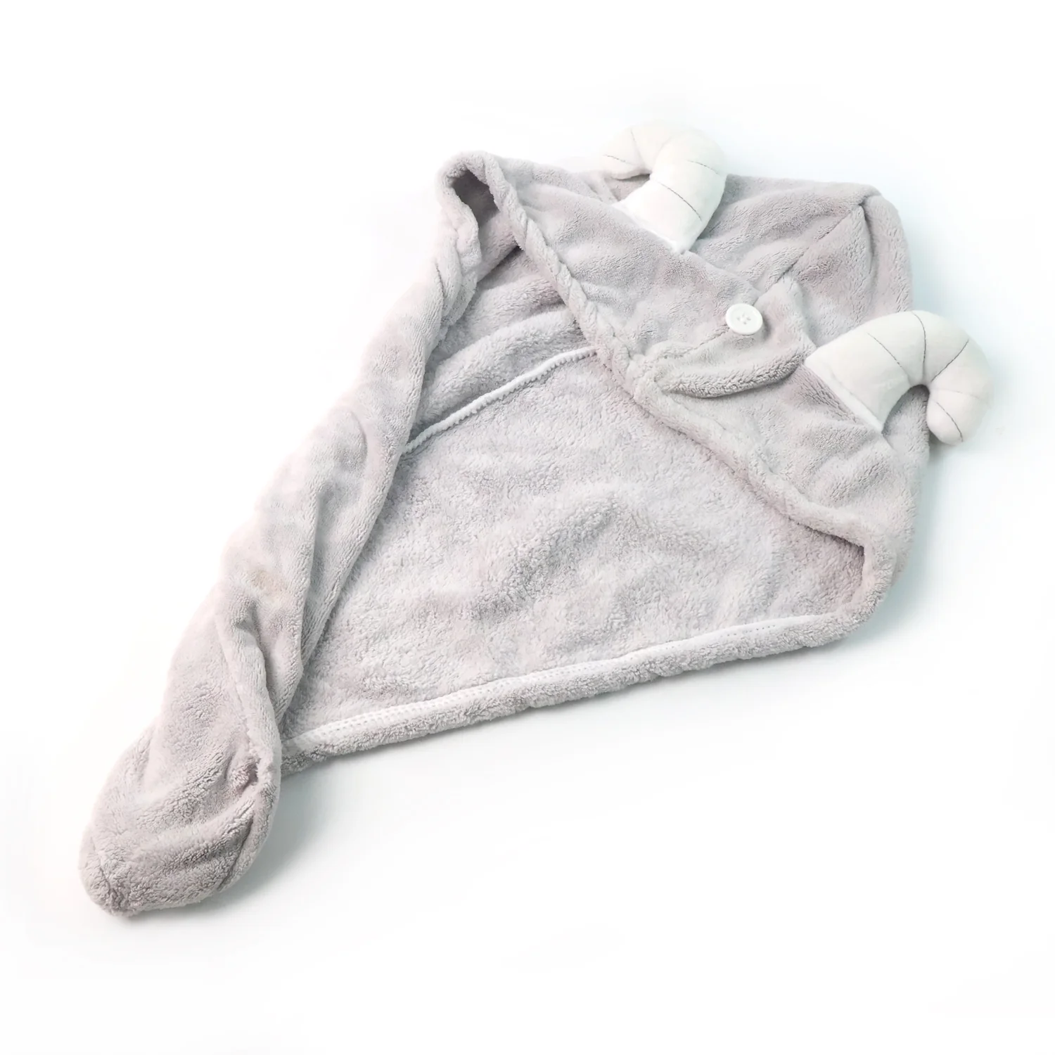 Cute Animal Ear Hooded Hair Drying Towel Wrap (1 Pc) - Image 5