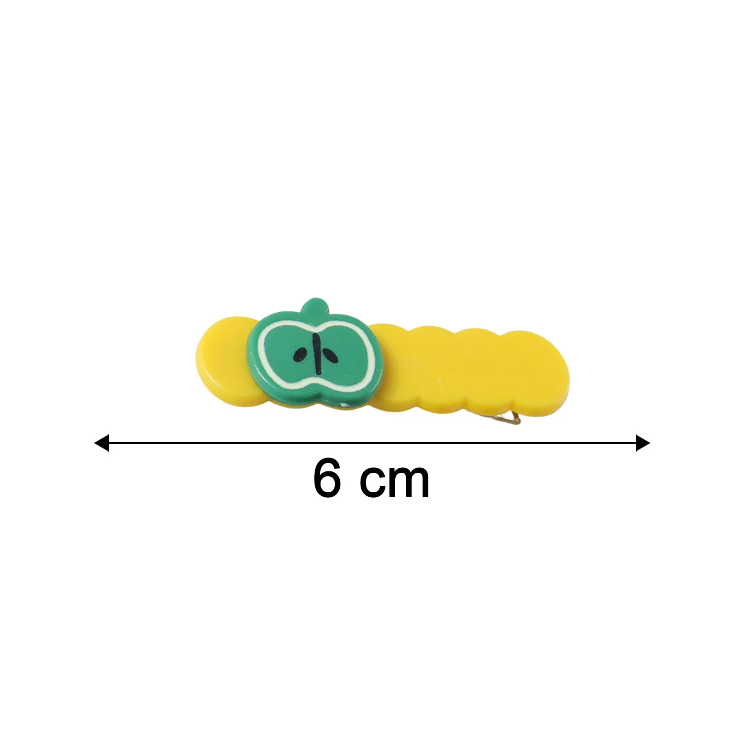 Cute Apple Design Hair Clip Set (4 Pc) - Image 6