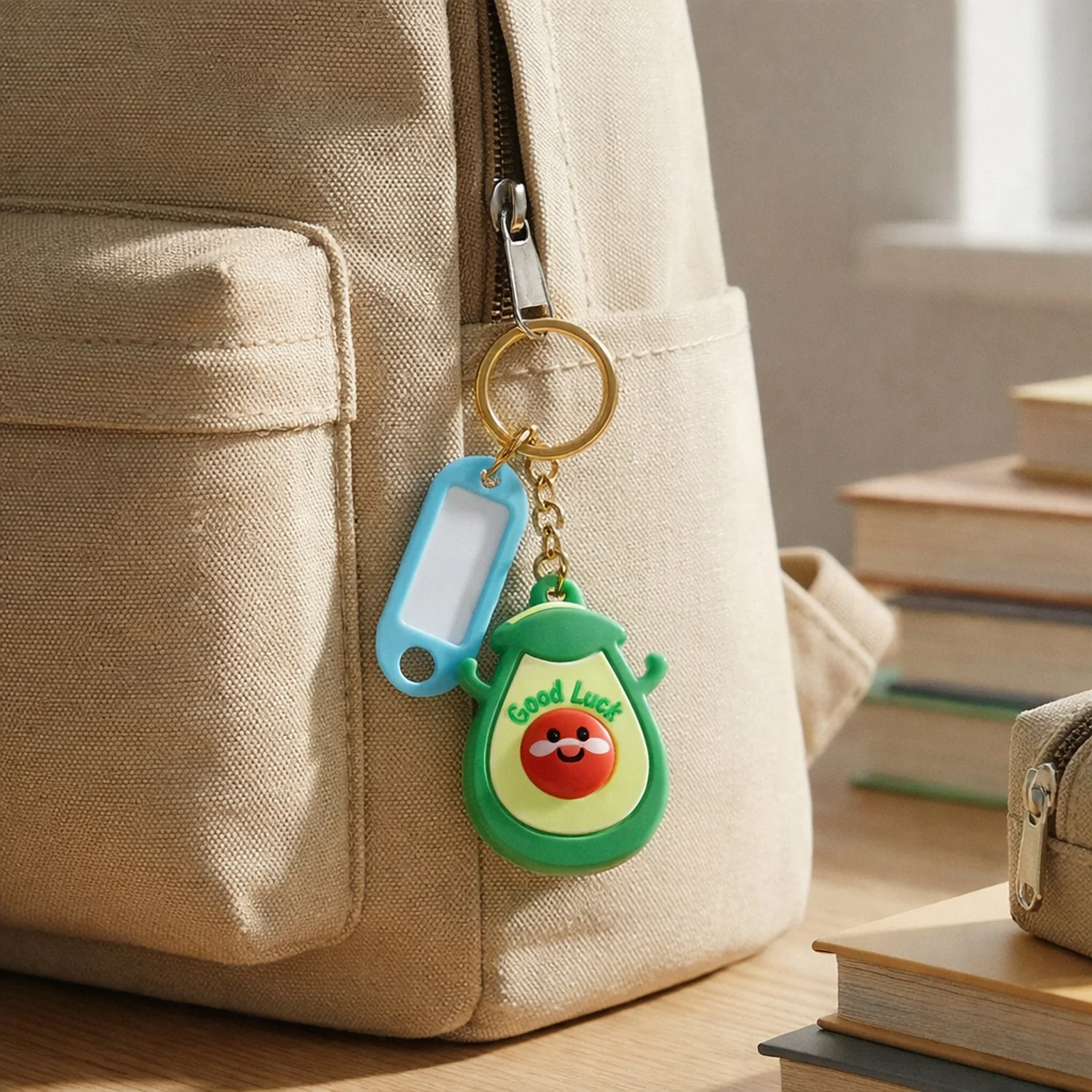 Cute Avocado Cartoon Character Decorative Keychain (1 Pc) - Image 3