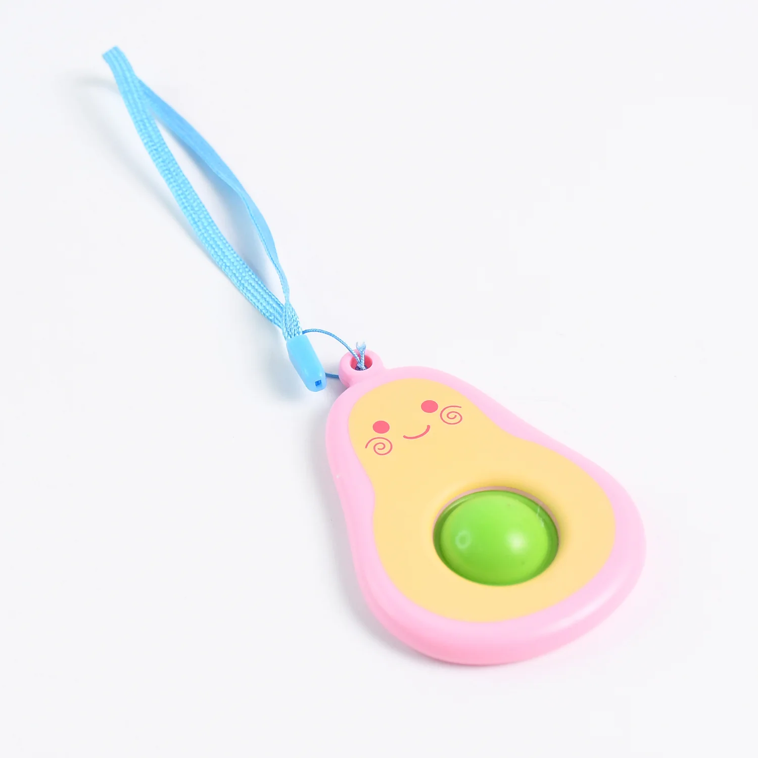 Cute Avocado-Shaped Mini Push Pop Keychain Toy with Strap (1 Pc) - Image 10