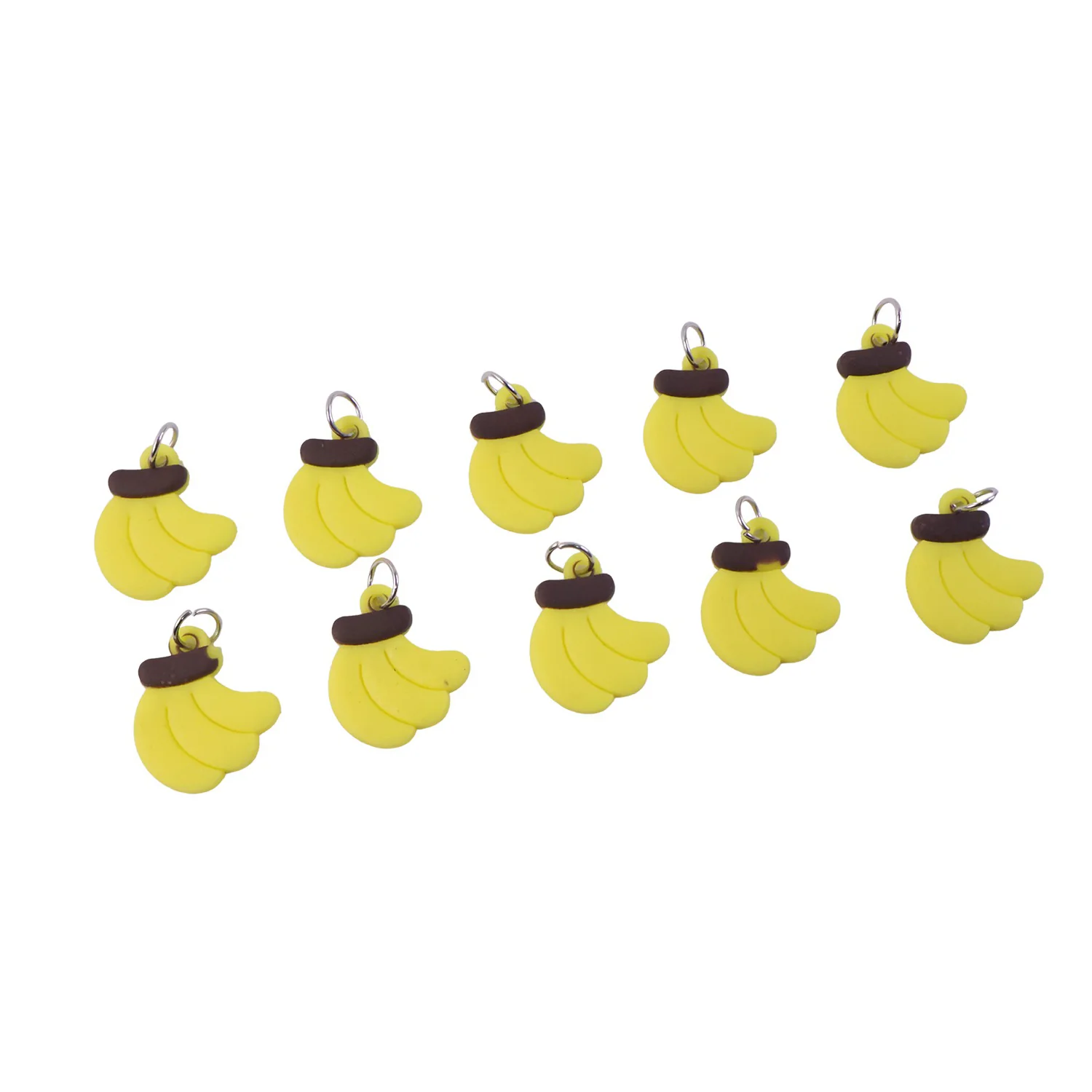 Cute Banana Shape Bag Charm Keychain Set (10 Pc) - Image 4