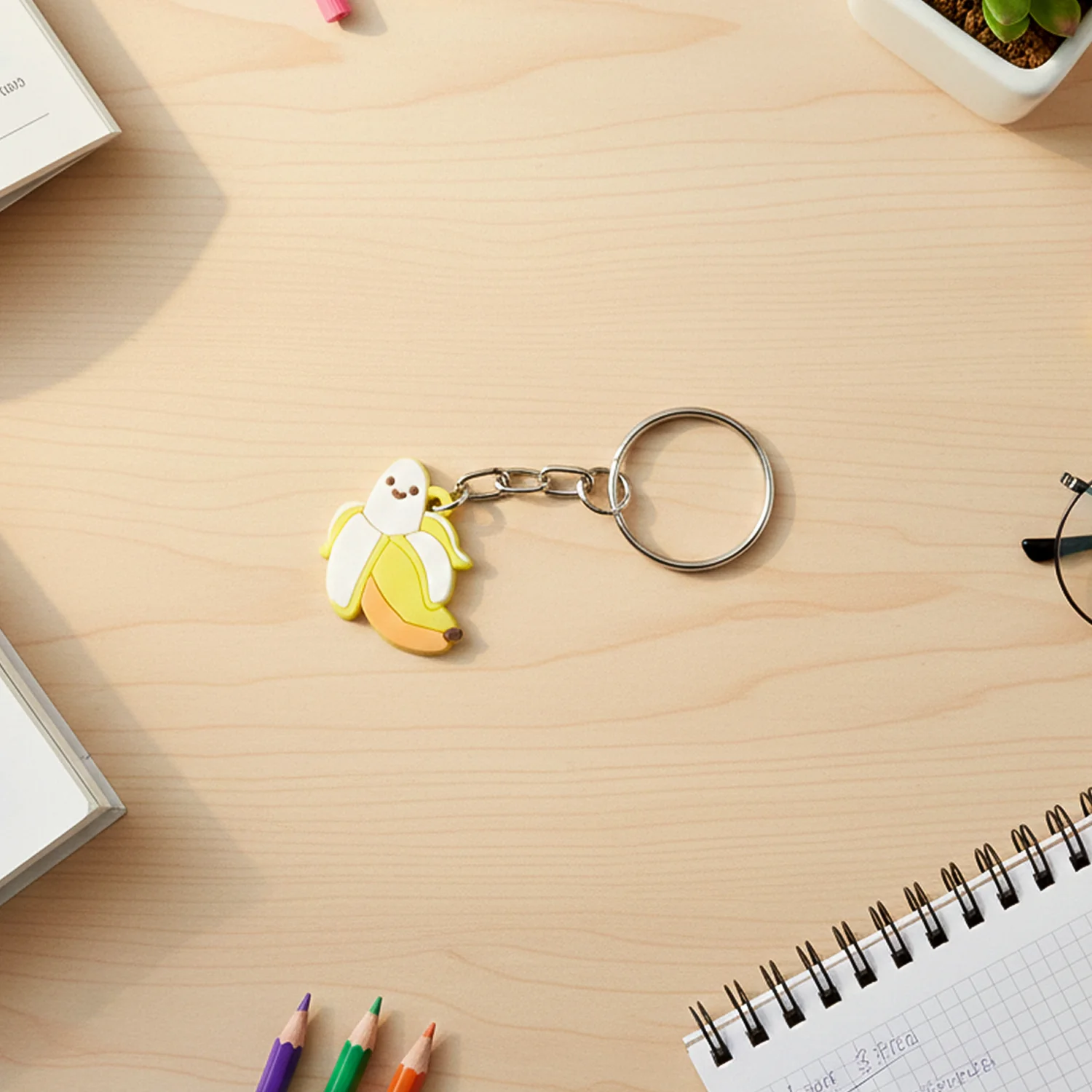 Cute Banana Shape Cartoon Keychain (1 Pc) - Image 7