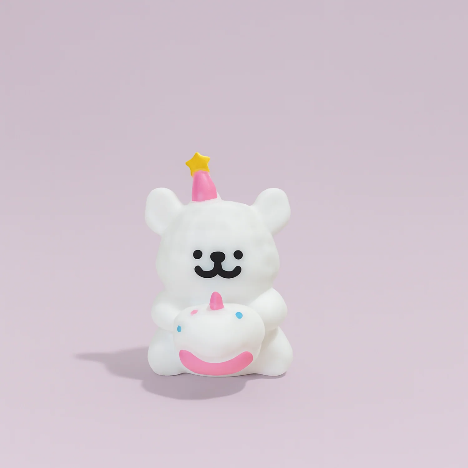 Cute Bear Holding Cake Mini Figurine – Adorable Kids’ Desk & Room Decoration - Image 3