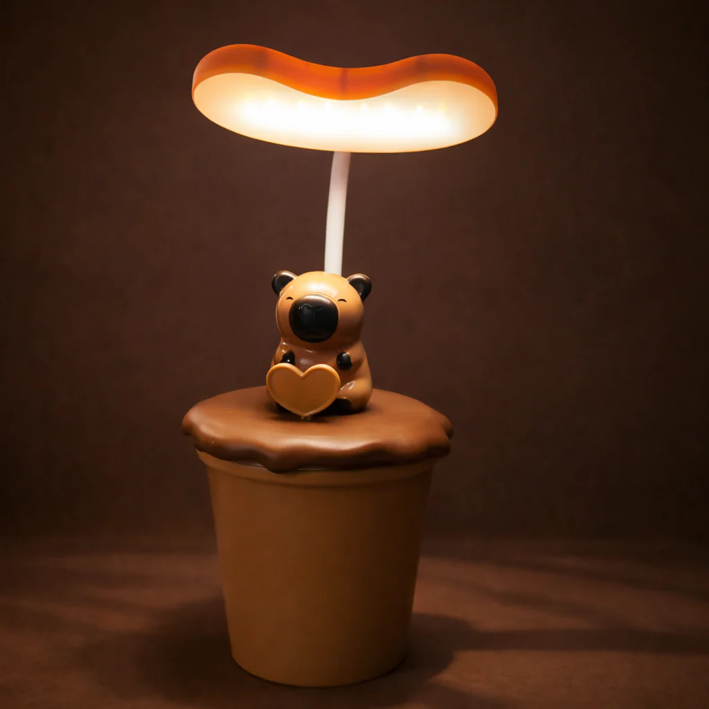 Cute Bear LED Desk Lamp with Flexible Neck, Decorative Night Light for Kids Room - Image 3