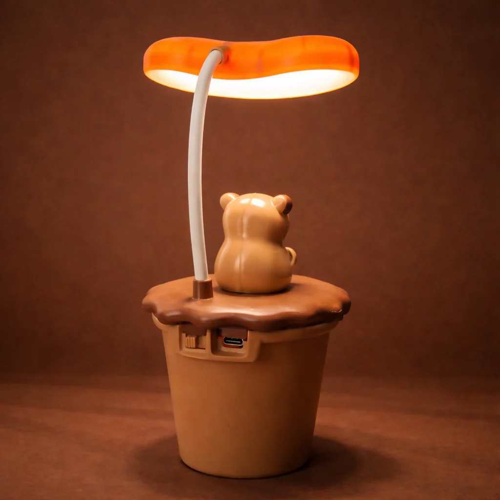 Cute Bear LED Desk Lamp with Flexible Neck, Decorative Night Light for Kids Room - Image 4