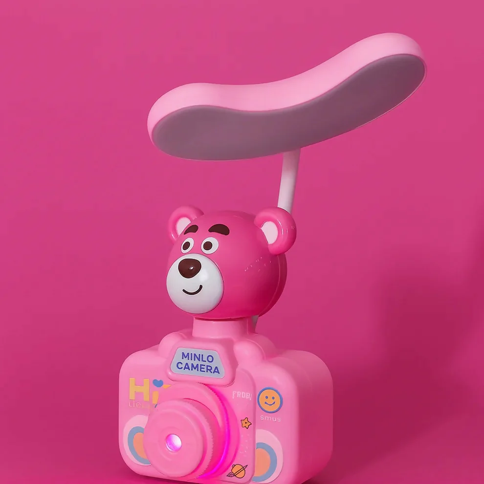 Cute Bear LED Desk Lamp with Pen Holder for Kids Study Table - Image 2