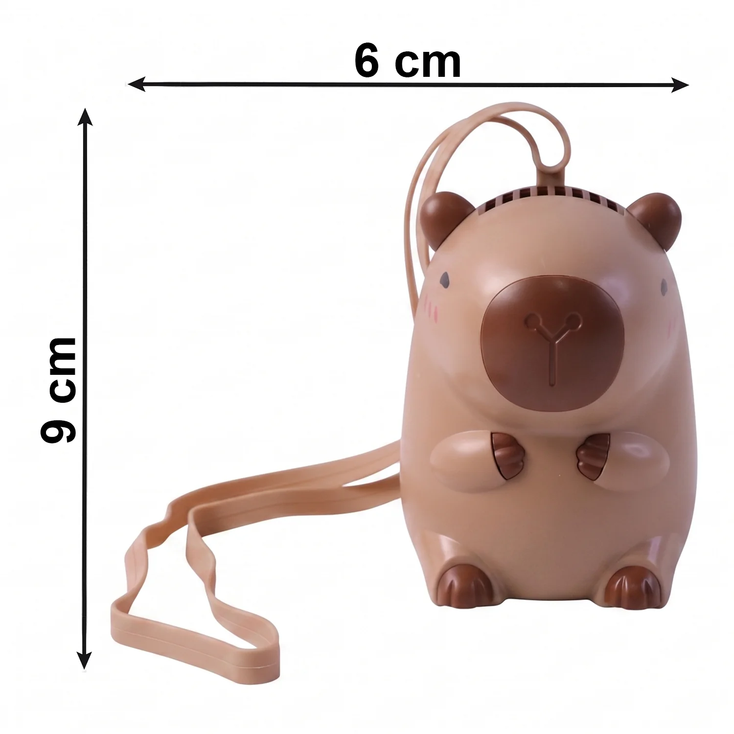 Cute Bear Shape Portable Mini Fan with Neck Strap (1 Pc) - Image 6