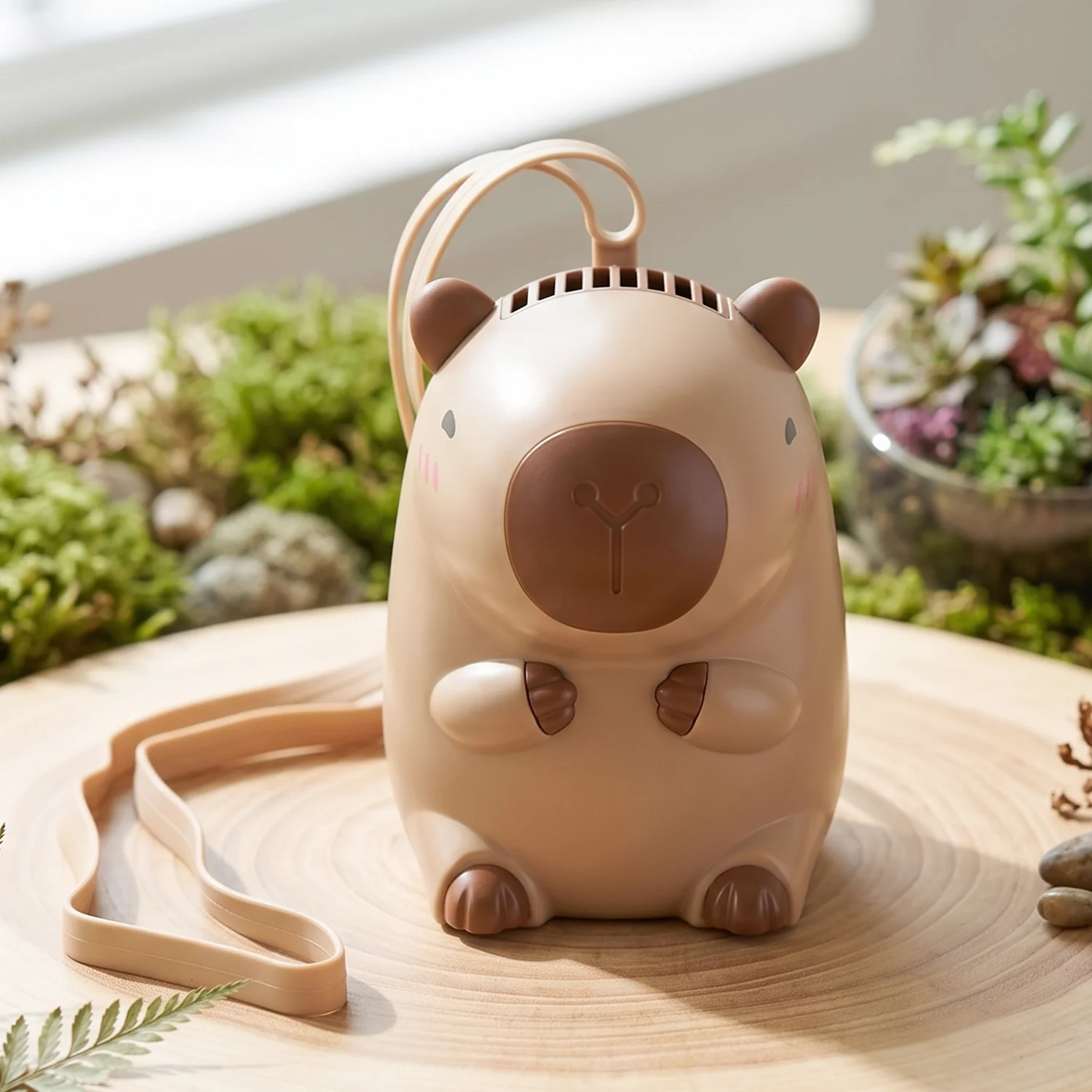 Cute Bear Shape Portable Mini Fan with Neck Strap (1 Pc) - Image 8