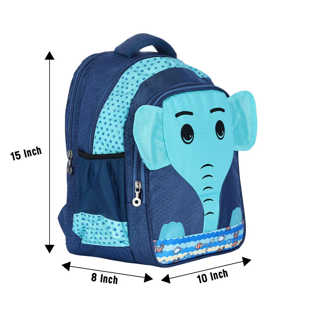 Cute Blue Elephant Kids Backpack for Boys & Girls - Image 5