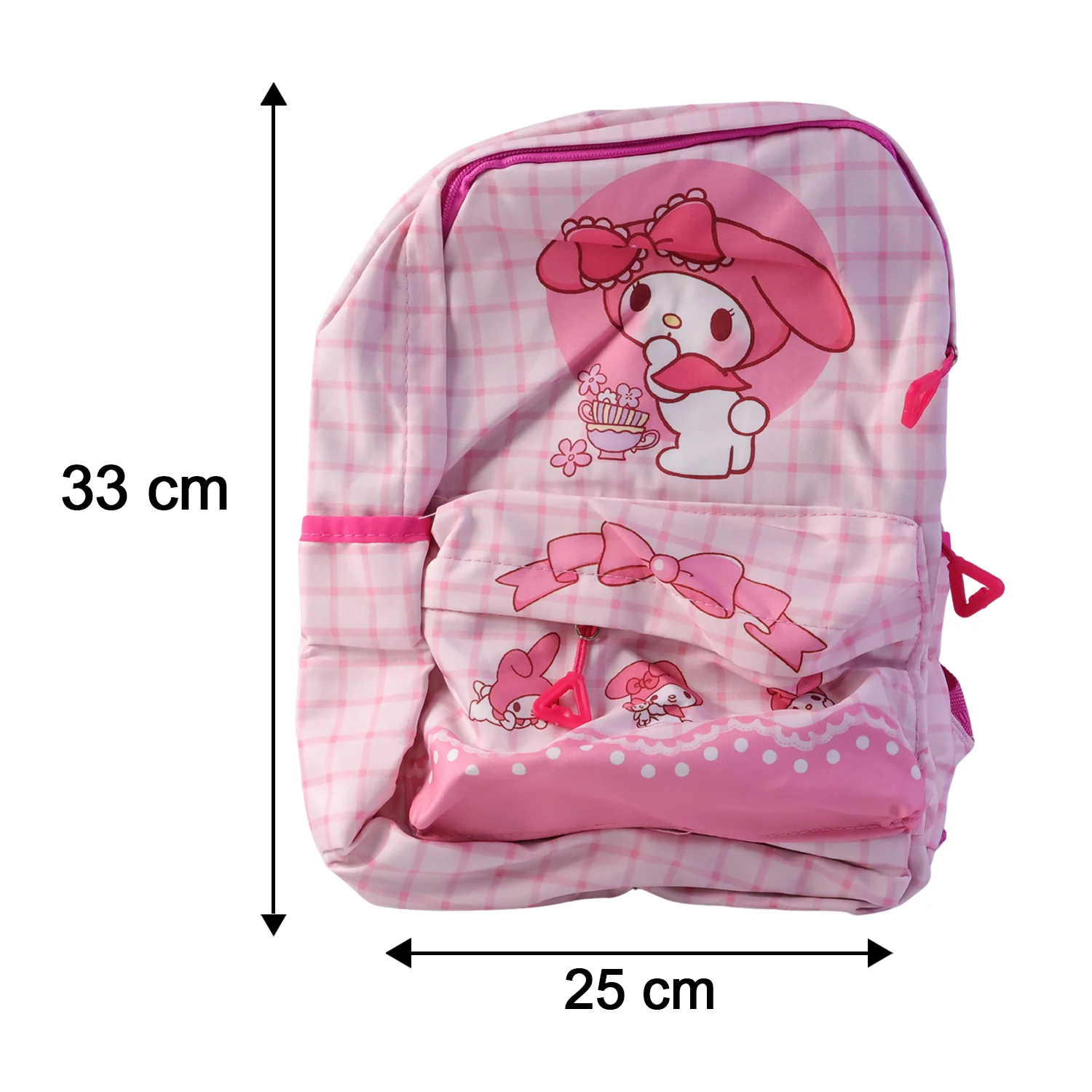 Cute Bow and Bunny Design Backpack – (1 Pc, 13 Inch) - Image 6