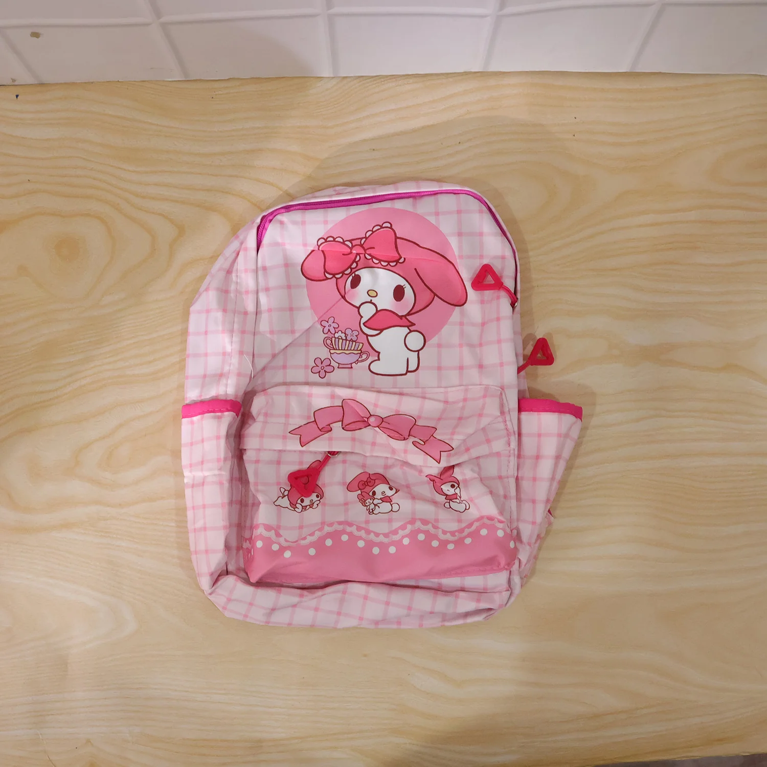 Cute Bow and Bunny Design Backpack – (1 Pc, 13 Inch) - Image 9